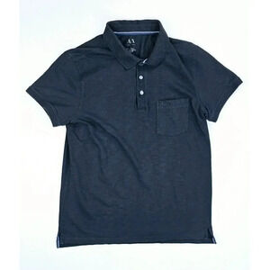 A/X Armani Exchange Size Large Men's Embroidered Pocket Logo Short Sleeve Polo